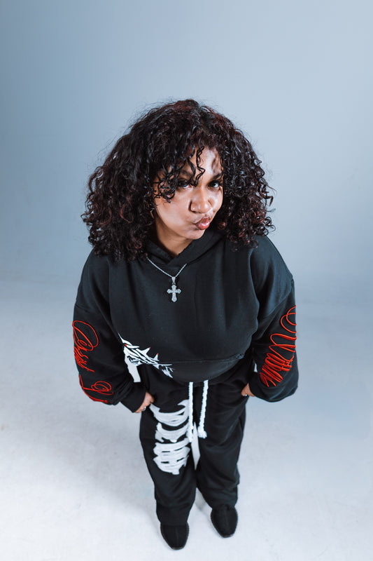 "MOVING IN CHRIST" Hoodie - BLACK