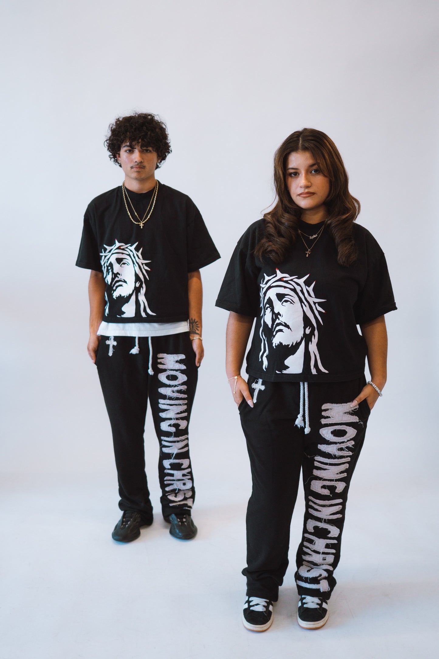 "MOVINGINCHRIST" Sweats - BLACK