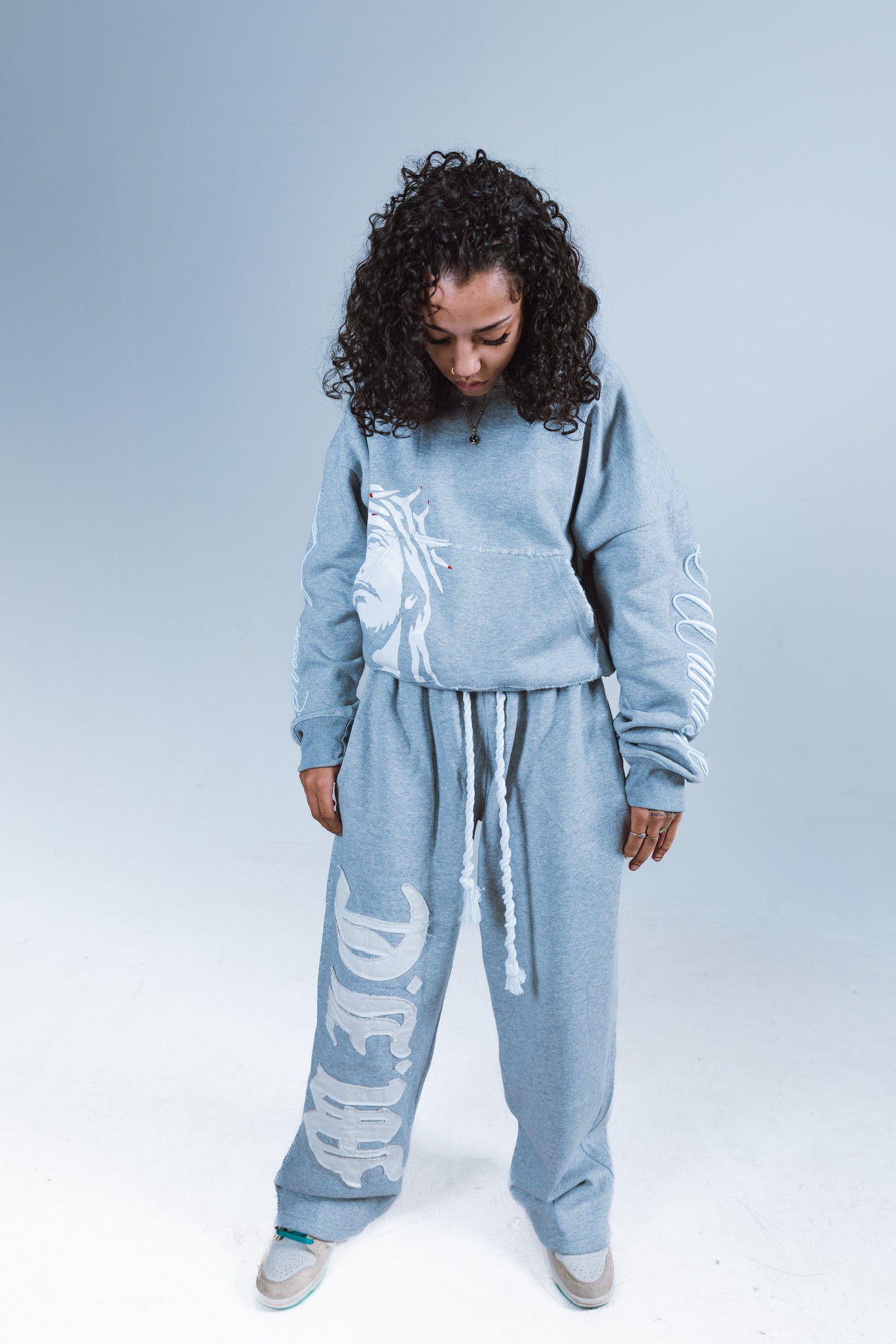 "MOVING IN CHRIST" Hoodie - GRAY