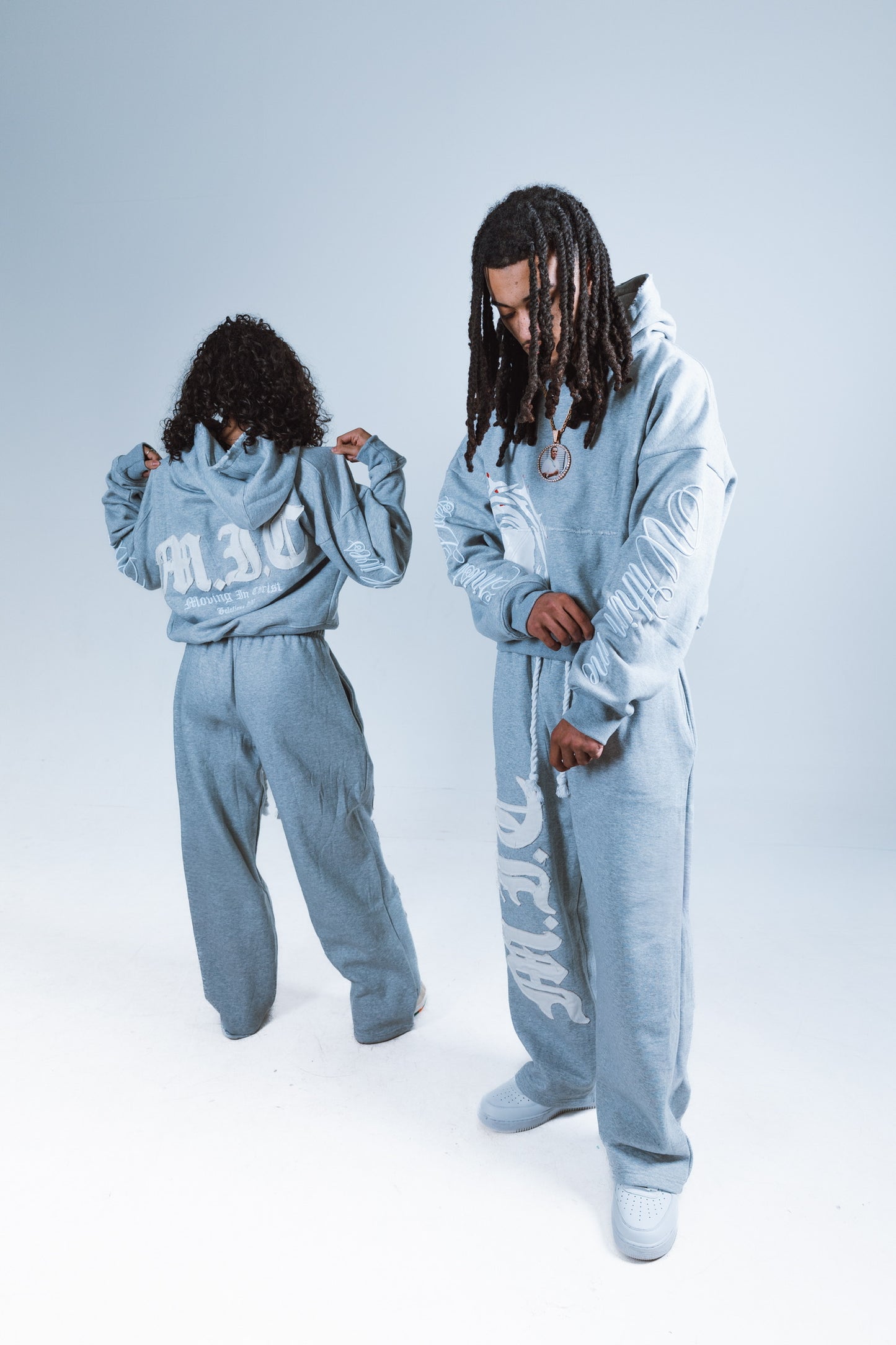 "MOVING IN CHRIST" Hoodie - GRAY