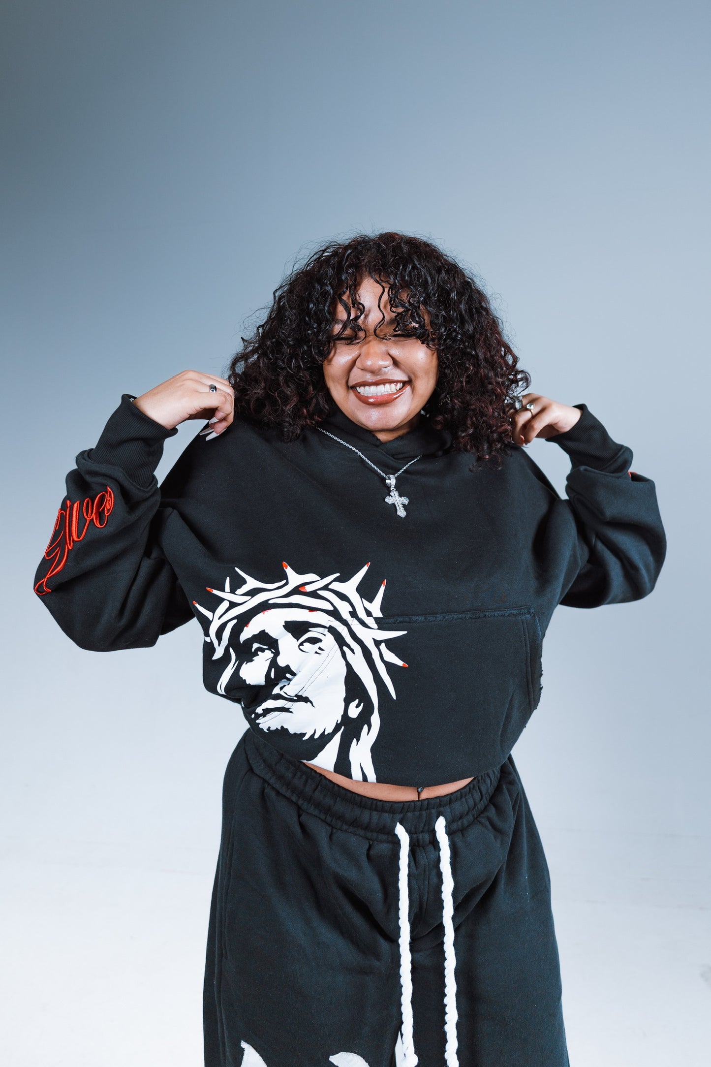 "MOVING IN CHRIST" Hoodie - BLACK