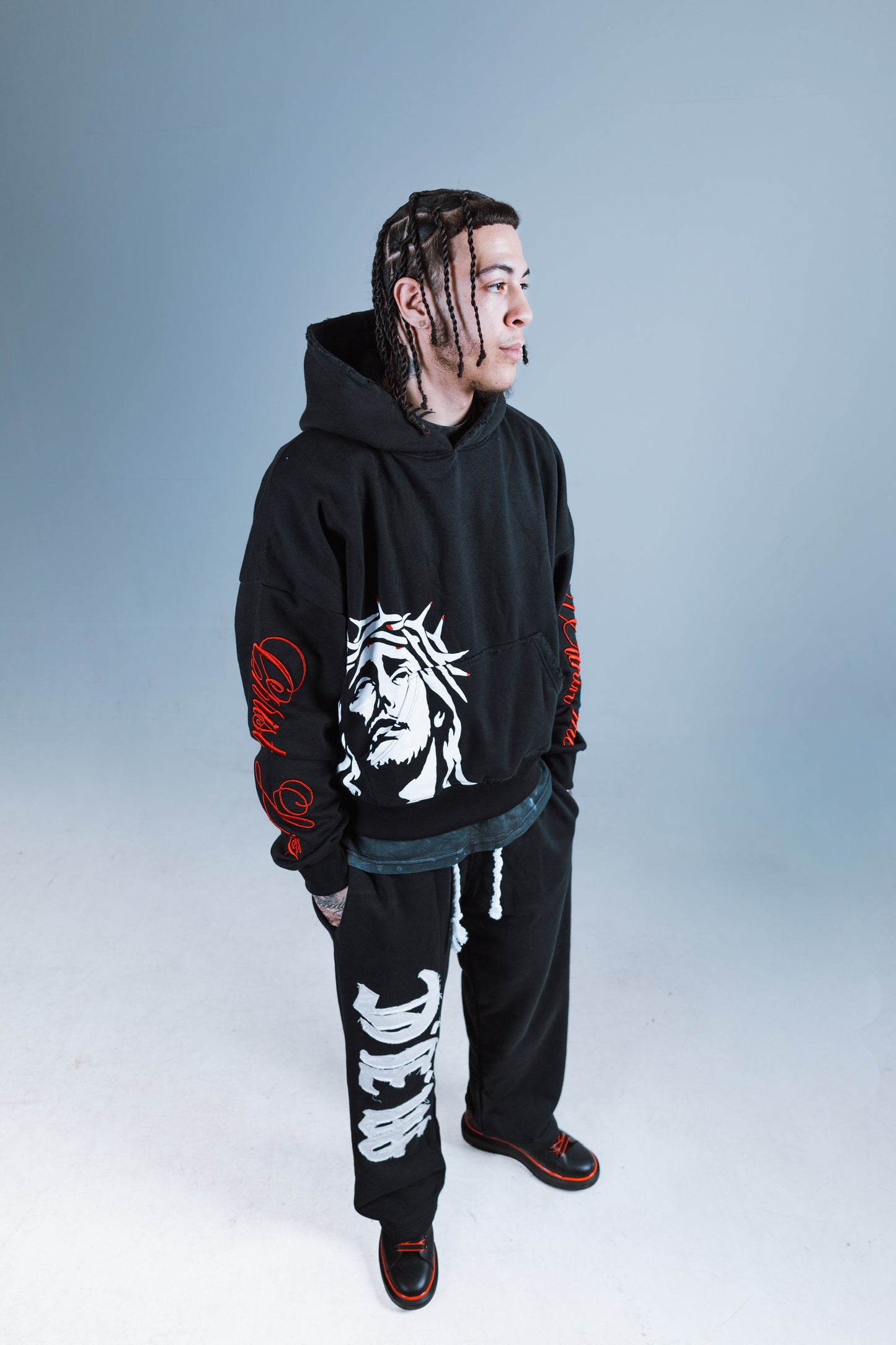 "MOVING IN CHRIST" Hoodie - BLACK