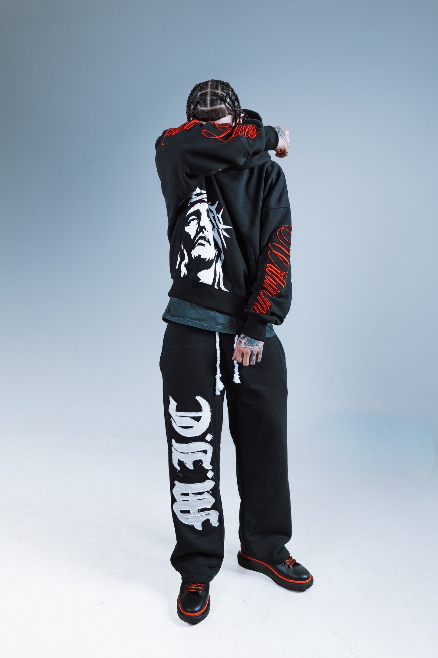 "MOVING IN CHRIST" Hoodie - BLACK