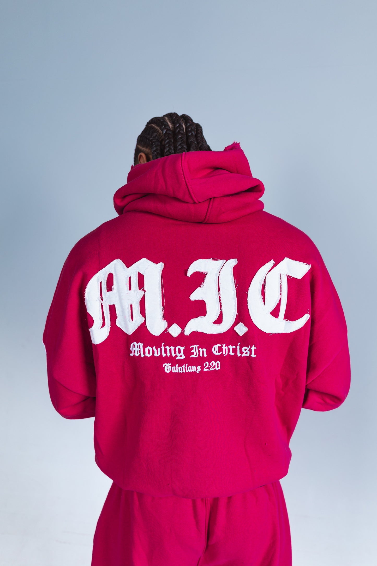 "MOVING IN CHRIST" Hoodie - PINK