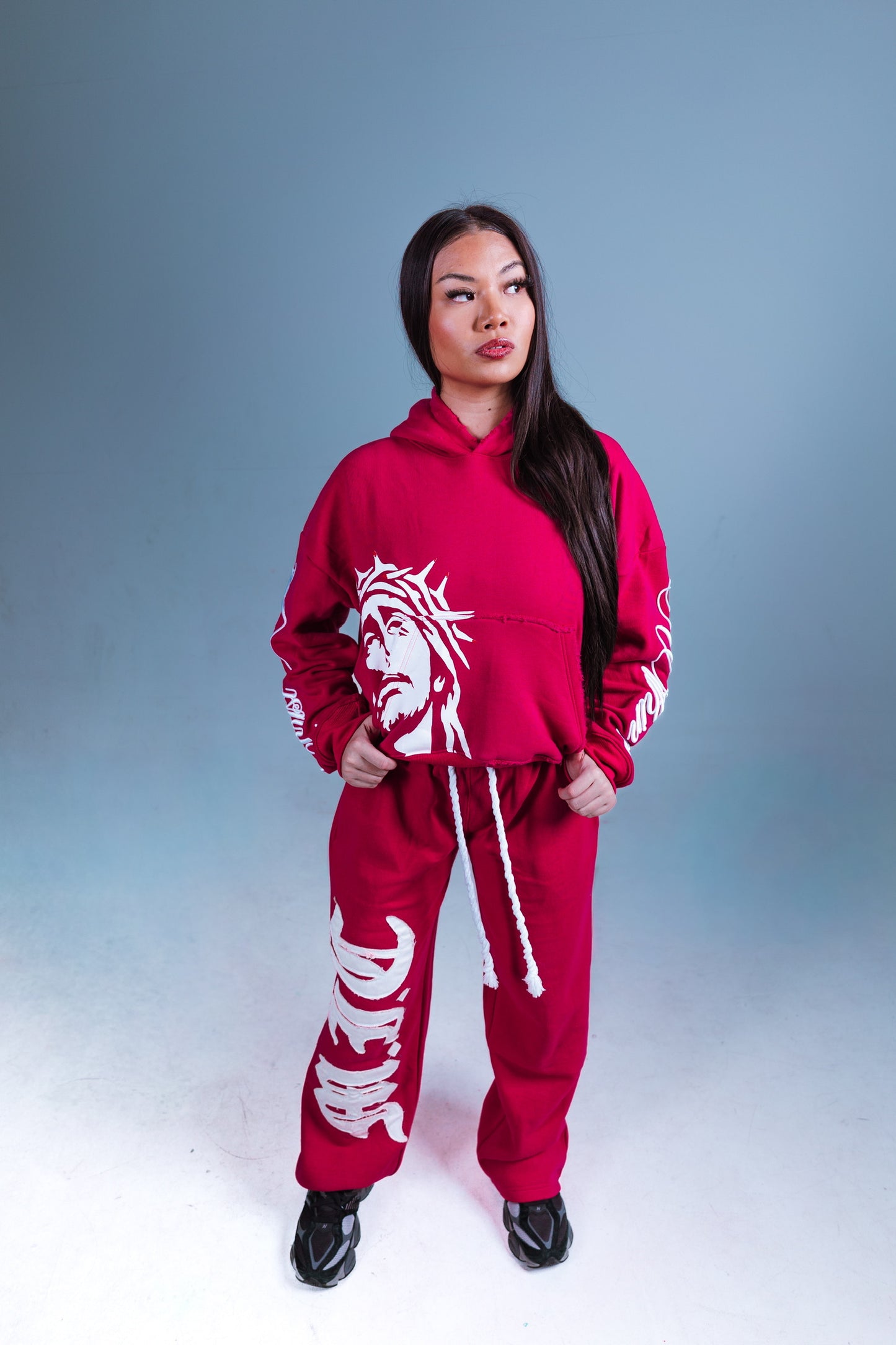 "MOVING IN CHRIST" Hoodie - PINK