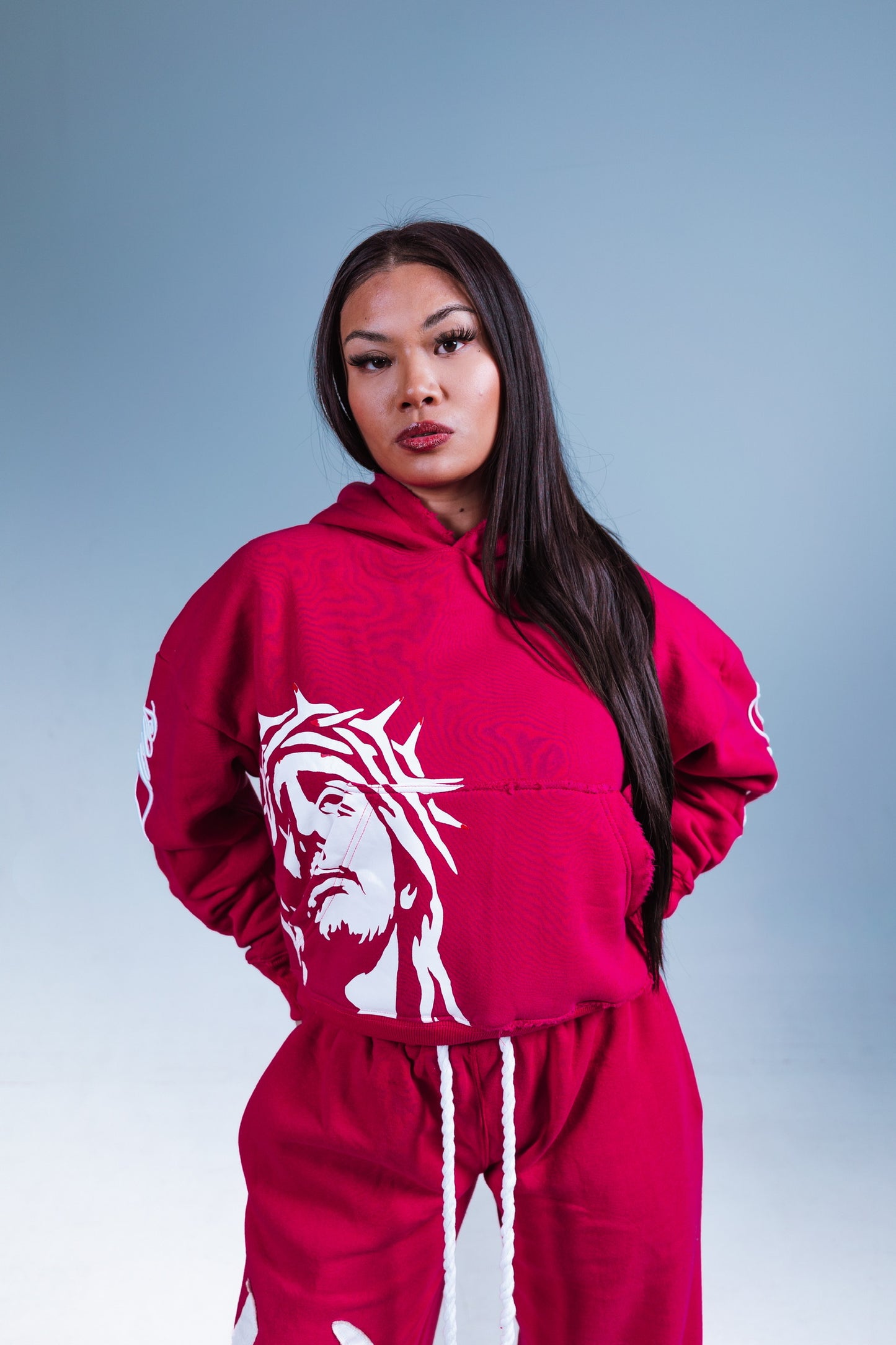 "MOVING IN CHRIST" Hoodie - PINK